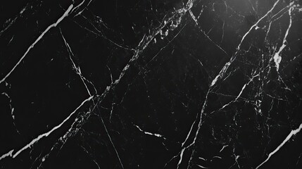 Elegant Black Marble Surface with White Veins for Modern Design