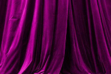 Purple curtain in theatre background