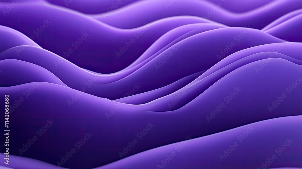 Poster abstract waves of purple flowing patterns in soft textured surface