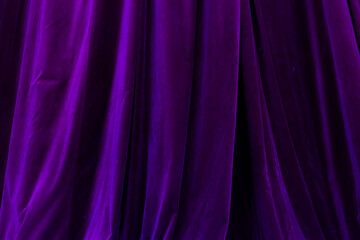 Violet curtain in theatre background