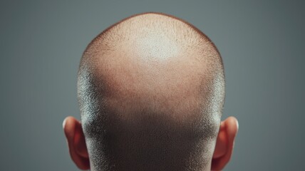 Naklejka premium Male Pattern Baldness Close up of Thinning Hair