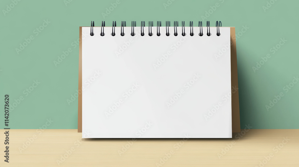 Aufkleber mockup of desk calendar in realistic vector illustration set. empty horizontal and vertical day, mon