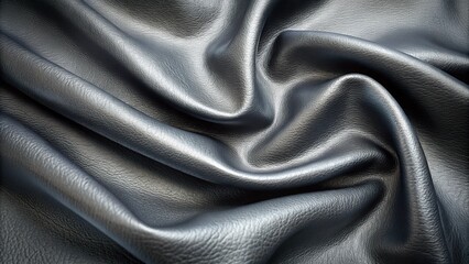 Elegant gray leather texture, displaying a seamless, smooth surface with a luxurious and modern feel
