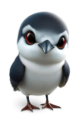 Obraz premium Montessori Flashcards Clipart Kawaii Shearwaters Clipart isolated on a white background. Suitable for animal flashcard, alphabet flashcards