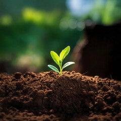 Fototapeta premium development and growth with a focus on increasing green plant