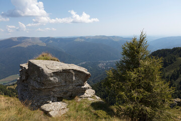 Romania landscape on a cloudy summer day