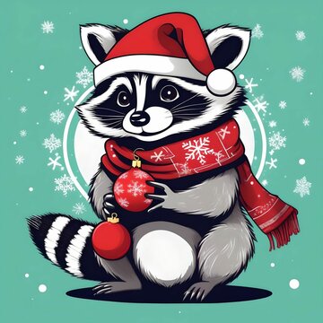 el mapache nos felicita la navidad