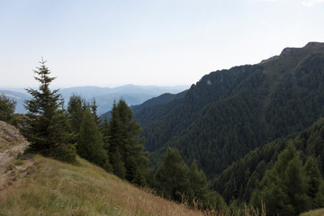Obraz premium Romania landscape on a cloudy summer day
