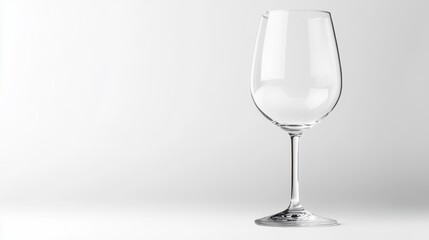 Elegant Empty Wine Glass with Smooth Reflections