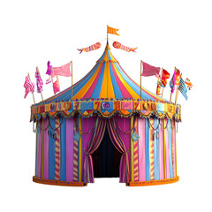 circus tent isolated on white