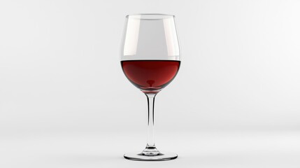 Detailed 3D Rendering of a Wine Glass