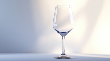 Fototapeta premium Modern Empty Wine Glass with Glossy Finish