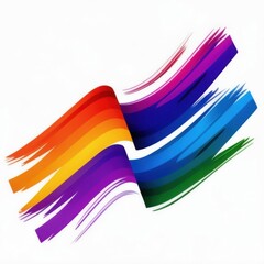 Fototapeta premium a rainbow flag with a white background and a white background
