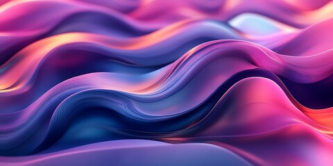 Fototapeta premium Abstract colorful wavy background with vibrant purple, pink, and blue hues.