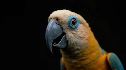 Obraz premium Vibrant Blue-Eyed Parrot Close-up