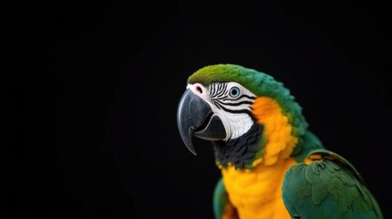 Fototapeta premium Parrot with Vibrant Blue Eyes