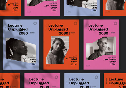 Bold Minimalism Speaker Event Flyer Set