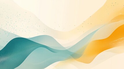 Fototapeta premium Abstract Wave Background, Teal and Orange