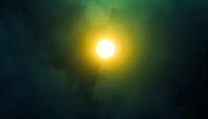 Dramatic Sunrise or Sunset with Intense Light and Dark Clouds