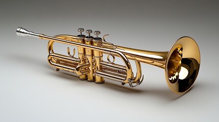 Obraz premium Golden Trumpet Musical Instrument Brass Jazz Melody