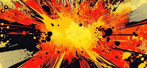 Abstract Explosion Comic Book Style