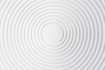 Fototapeta premium White Abstract Background with Wavy Circular Lines and Subtle 3D Effect