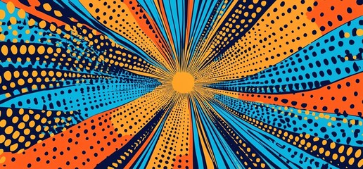 Abstract Colorful Burst Background
