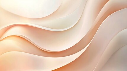 Abstract Beige and Peach Waves Flowing Design