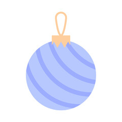 Christmas bauble shape with geometric design. Christmas Ball decoration. Vector illustration isolated on white background.