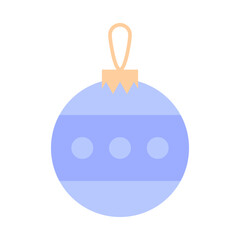 Christmas bauble shape with geometric design. Christmas Ball decoration. Vector illustration isolated on white background.