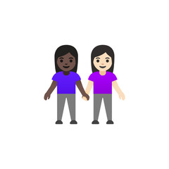 Two Women Holding Hands Emoji  
