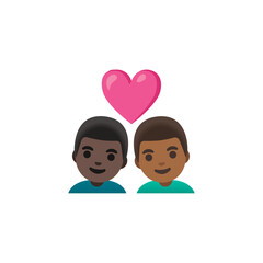 Couple with Heart (Two Men) Emoji  
