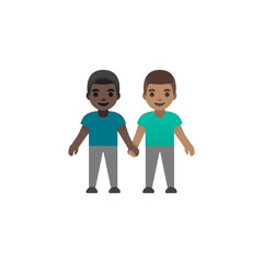 Two Men Holding Hands Emoji  
