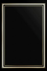 Sophisticated black background with a subtle texture is elegantly framed by a lustrous gold border, creating a luxurious and refined presentation space