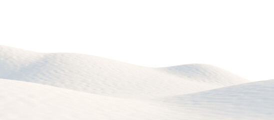 Obraz premium Snow-Covered Hills Under a Calm Sky. 3D render. 