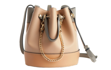 Stylish Beaded Handbag on transparent background PNG.