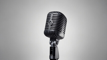 microphone on black background