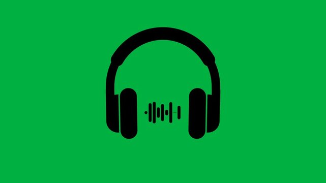 Headphones Animation Green Screen