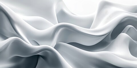 Obraz premium Abstract White Digital Background with Smooth Design, Generative AI