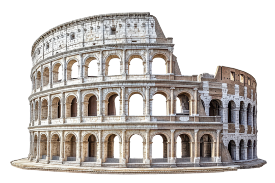 Roman coliseum with arches symbolizing ancient architectural grandeur