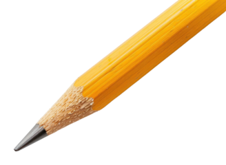 PNG  Sharp yellow wooden pencil tip