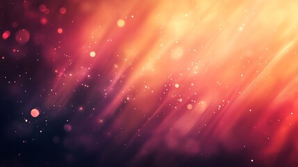 Abstract Red Orange Glowing Background With Light Particles