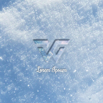 Frozen Ice and Snow Winter Square Logo Reveal MOGRT 44
