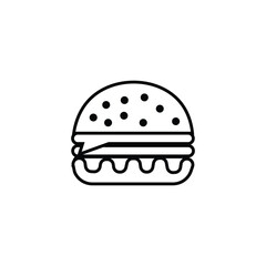 Burger Icon Vector Illustration Logo Template