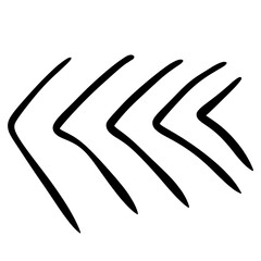 Arrow line sketch doodle with hand drawn style