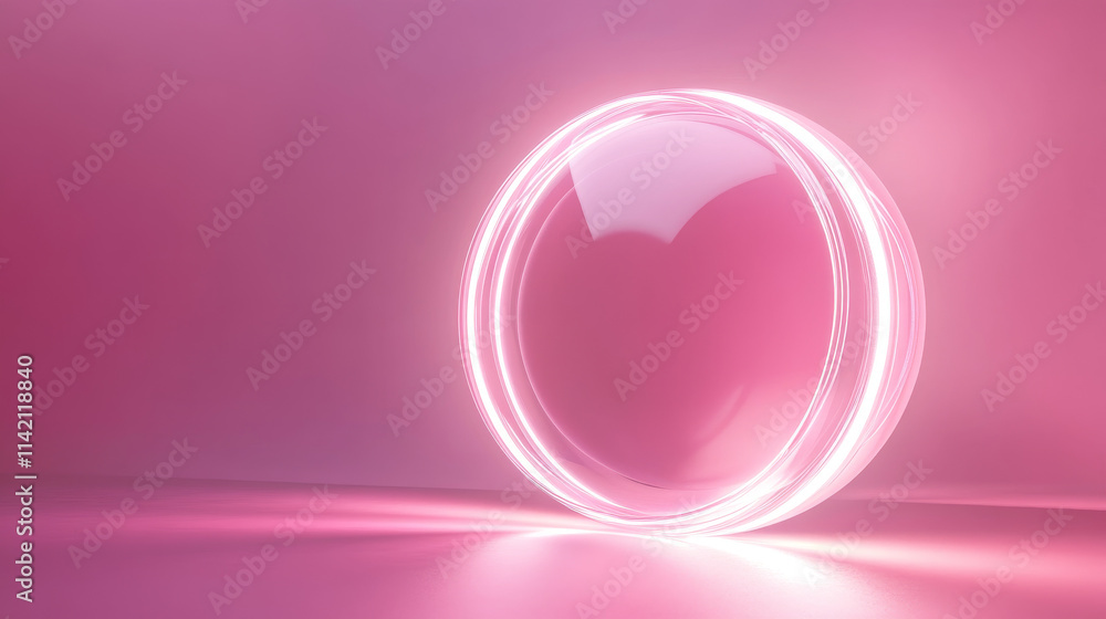 Aufkleber neon optical halo flares with light glow vector effect. circle energy flare glow abstract frame with