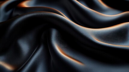 Fototapeta premium Dark Elegance: Abstract Drapery of Luxurious Silk