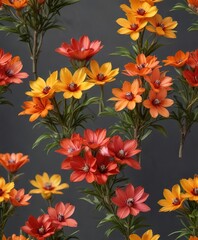 Colorful Butea monosperma blooms against a plain background , single flowers, floral, solitary bloom