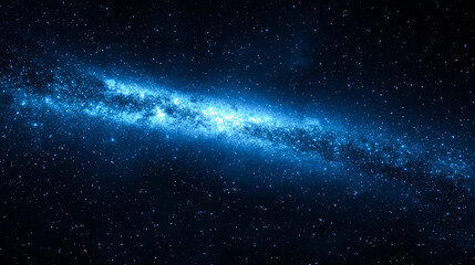 Fototapeta premium Blue nebula in space.