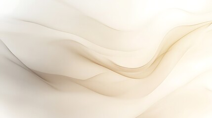 Obraz premium Abstract Beige Waves Flowing Gently Across White Background